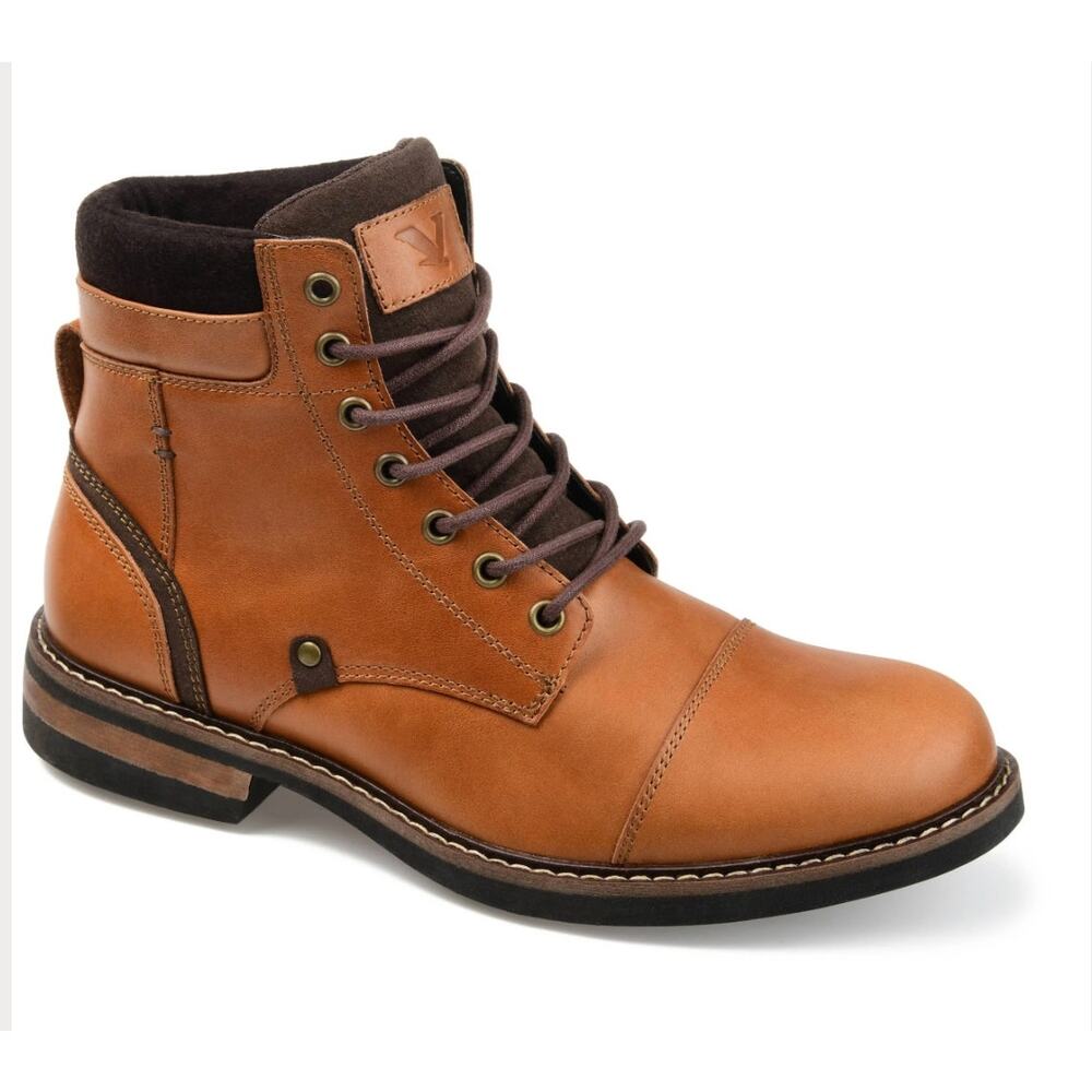 Thomas & Vine Territory Yukon Mens Cap Toe Ankle Boot Brown Leather Size 10 NWOB